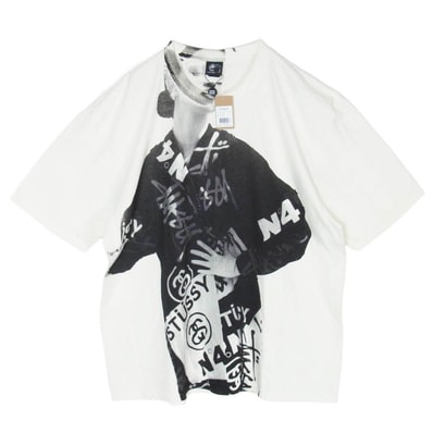STUSSY ステューシー 25AW 25F1905164 LADY PARIS PIG DYED TEE レディ パリス ピグ ダイド プリント 半袖 Tシャツ カットソー NATURAL XL【新古品】【未使用】【中古】