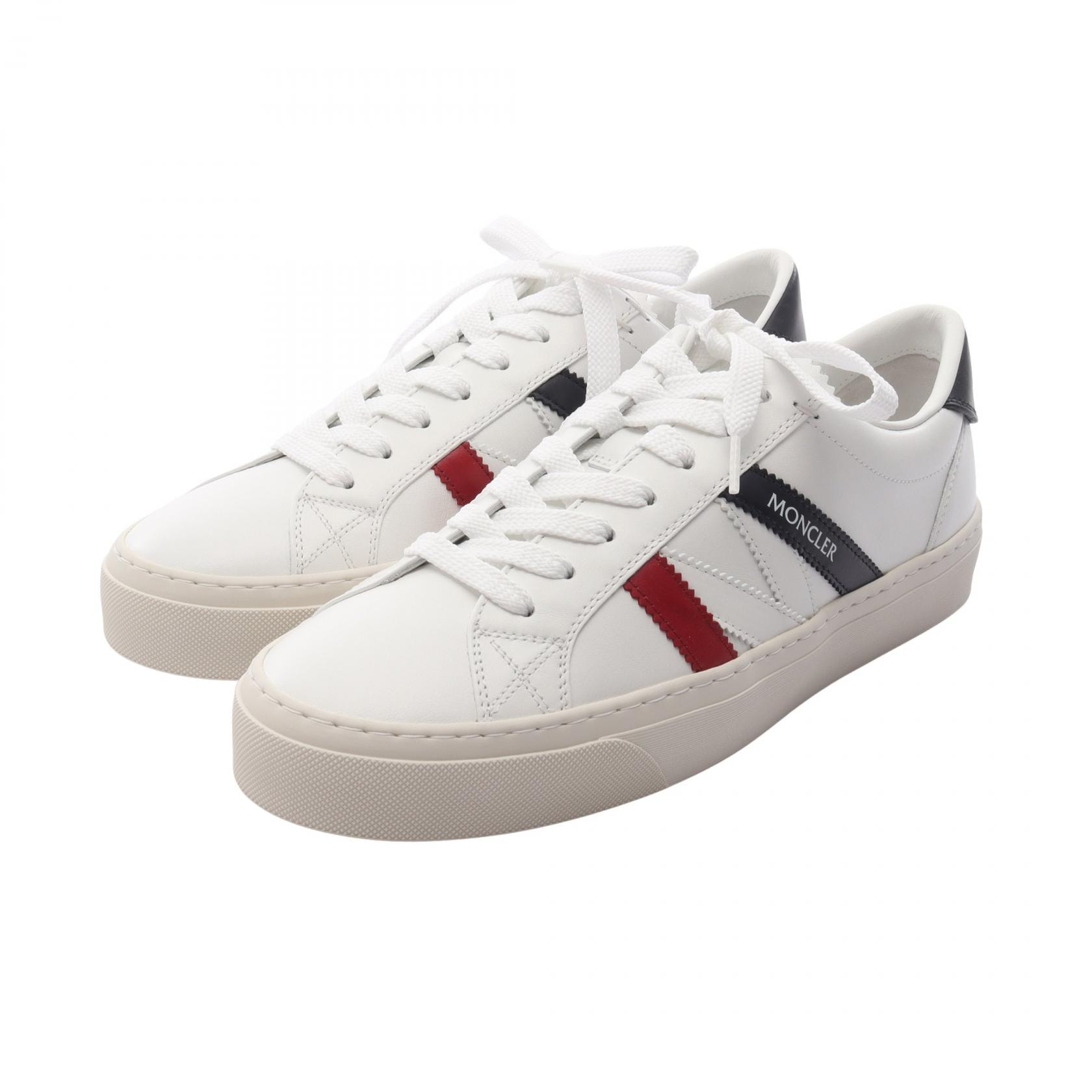 モンクレール MONCLER MONACO2 スニーカー 靴 レザー メンズ ホワイト系 / レッド系 / ネイビー系 4M00180M449600143 【新品】