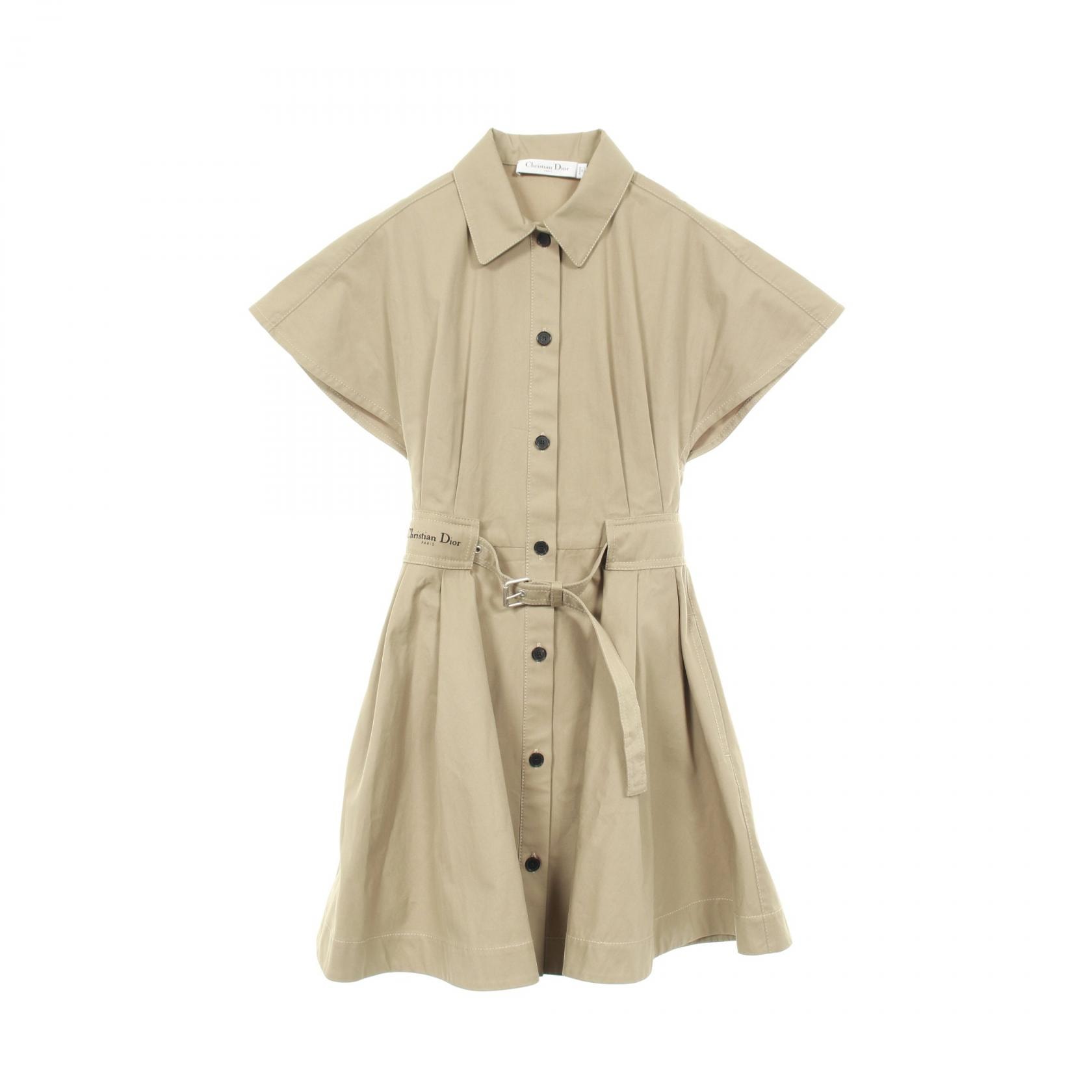 ディオール Dior ワンピース 衣料品 トップス コットン レディース ベージュ系 【中古】