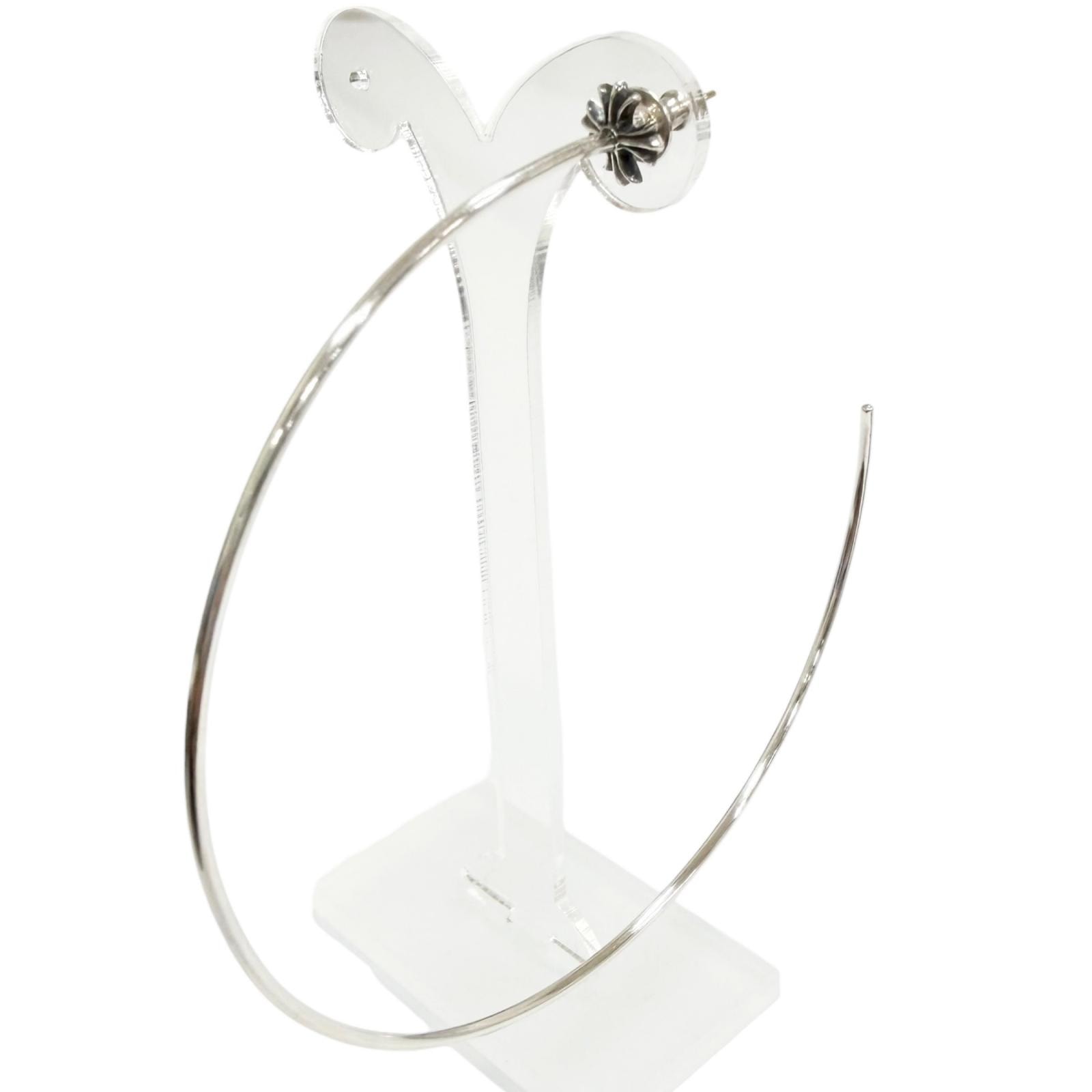 美品 クロムハーツ ピアス HOOP CH PLS シルバー レディース