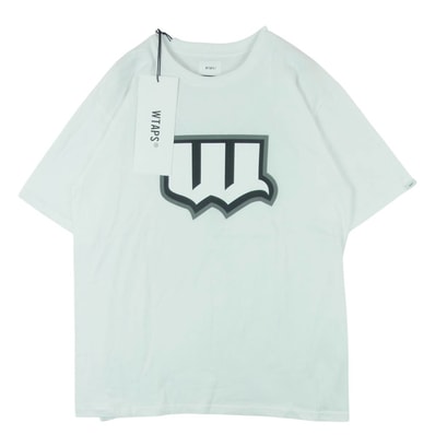 WTAPS ダブルタップス 22AW 222PCDT-ST01S EVIL TIP TEE イヴィル ティップ フロント ロゴ Tシャツ 半袖 カットソー ホワイト系 03【美品】【中古】