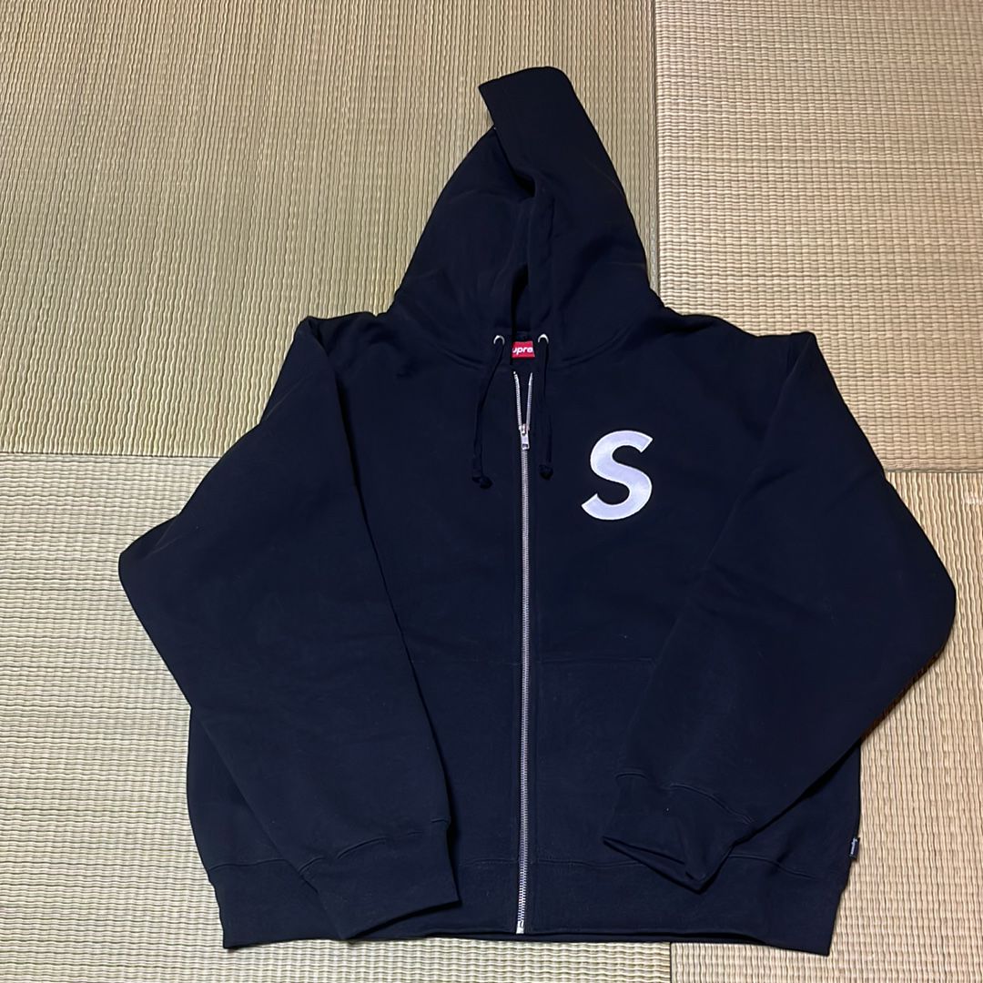 Supreme S Logo Zip Up Hooded Sweatshirt "Black" (FW24)