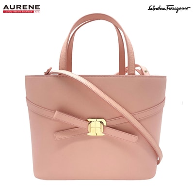 Salvatore Ferragamo サルヴァトーレフェラガモ ニューヴァラ 2WAY トートバッグ ショルダーバッグ
リボン レザー ピンク レディース
【中古】