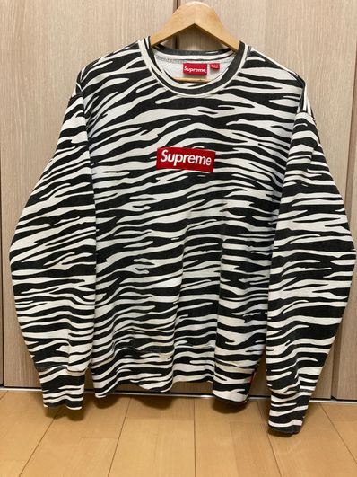 Supreme Box Logo Crewneck "Zebra" (22FW)