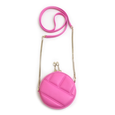 ブルガリ BVLGARI ポーチ ショルダーポーチ セルペンティ フォーエバー レザー ピンク レディース【中古】 r11159a
