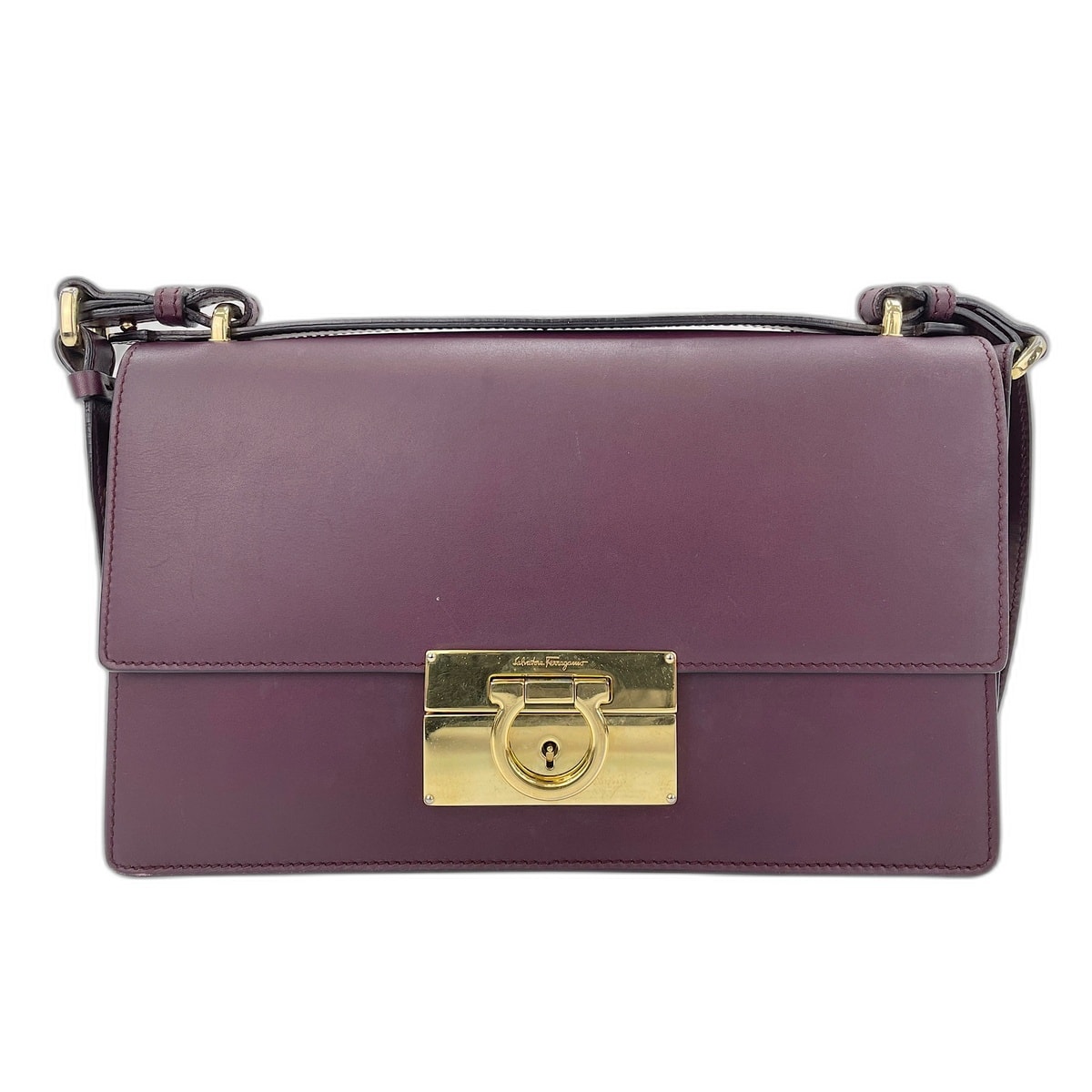 フェラガモ FERRAGAMO ガンチーニ ショルダーバッグ レザー【中古】
