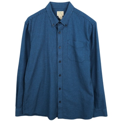 古着 90~00年代 エルエルビーン L.L.Bean 千鳥格子柄 長袖 ボタンダウンシャツ メンズL相当 ヴィンテージ/eaa478149