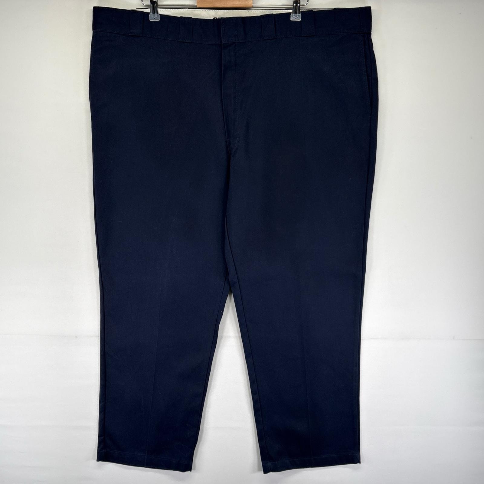 古着 ディッキーズ Dickies パンツ チノパン スラックス 874 ジッパーフライ ストレート 大きいサイズ W48 L30 ネイビー系 メンズ