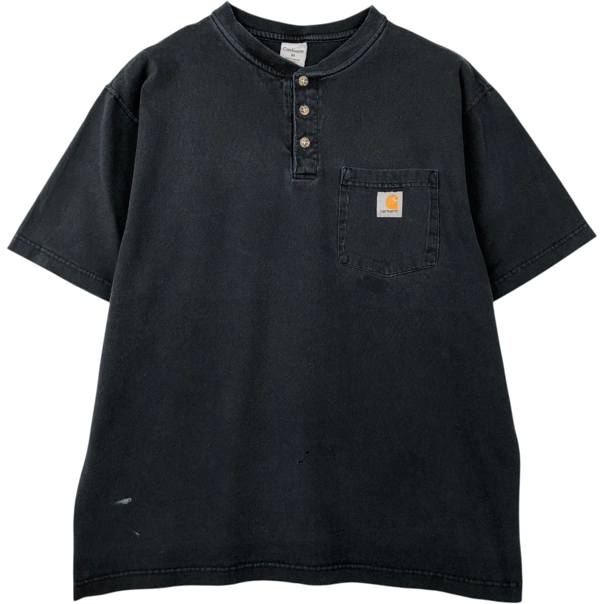 古着 カーハート Carhart ヘンリーネックt 半袖 ワンポイントロゴポケットTシャツ メンズM相当/eaa661648