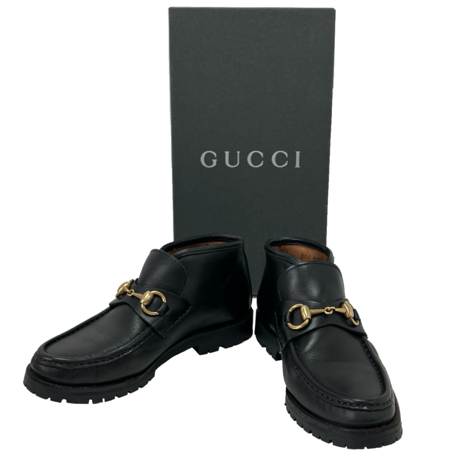 GUCCI グッチ チャッカブーツ 22cm 104 0088 ブラック