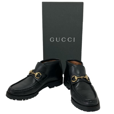 GUCCI グッチ チャッカブーツ 22cm 104 0088 ブラック