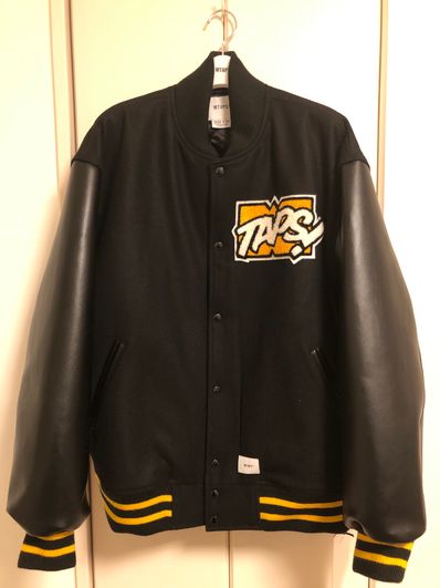 Wtaps New Year's Limited Varsity Jacket Wool. Melton. Toon! "Black"