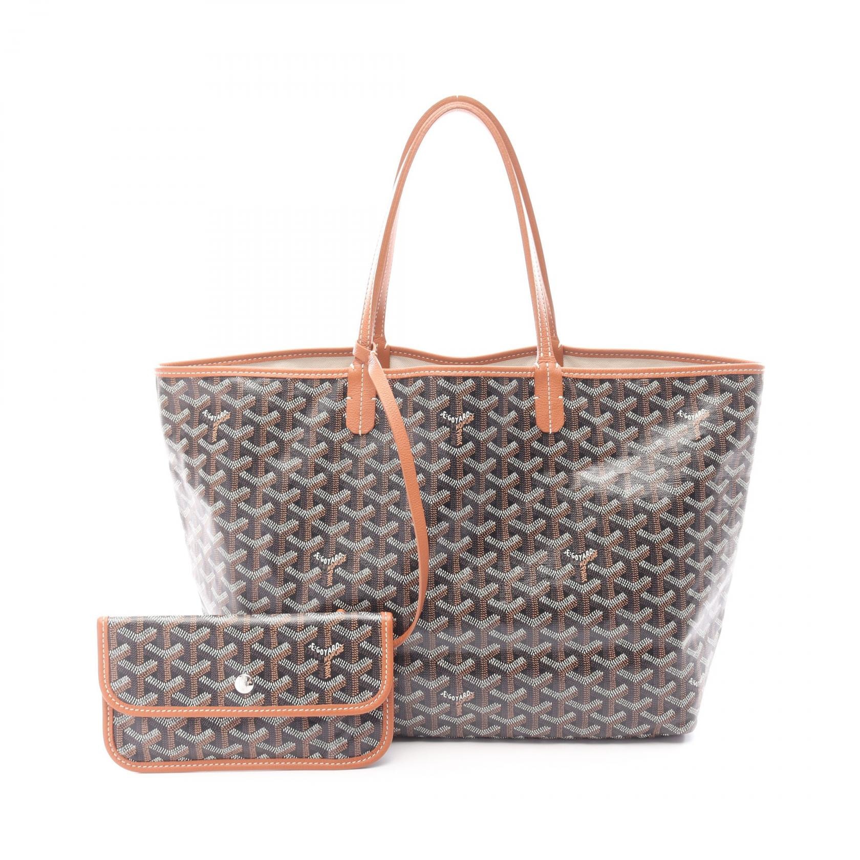 ゴヤール GOYARD サンルイPM トートバッグ バッグ PVCコーティングキャンバス レザー レディース ブラック系 / ブラウン系 / マルチカラー 【中古】