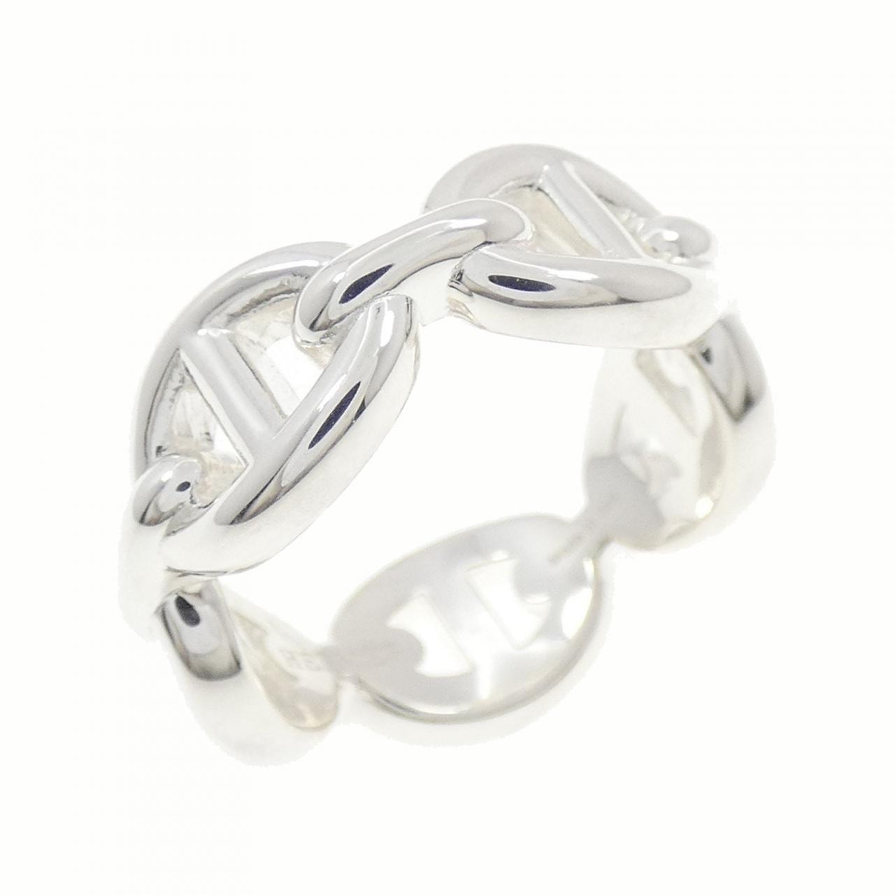 Hermes Chaine D'ancre Enchainee Ring PM "Silver"