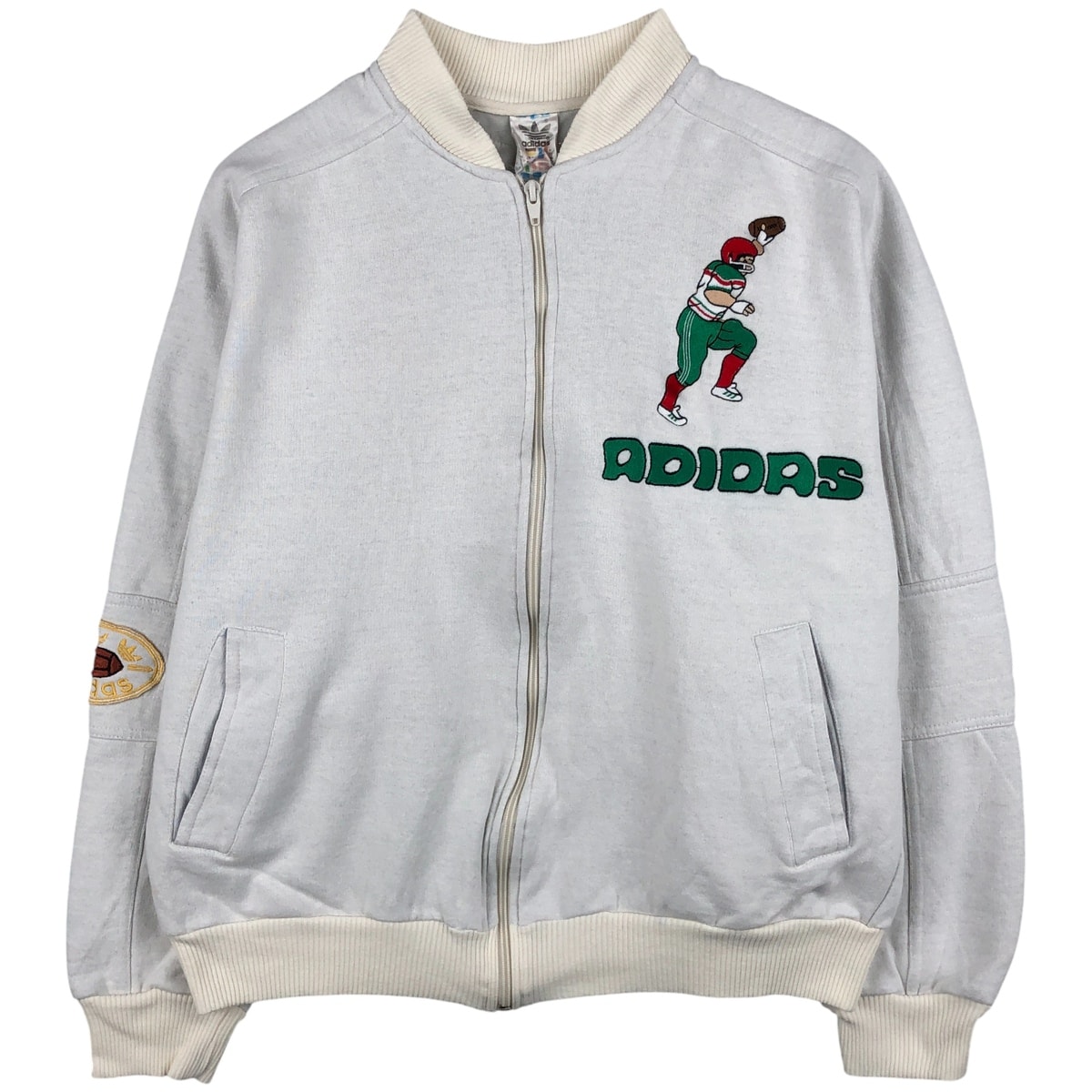 古着 80~90年代 アディダス adidas フルジップスウェットシャツ トレーナー メンズM相当/eaa607757