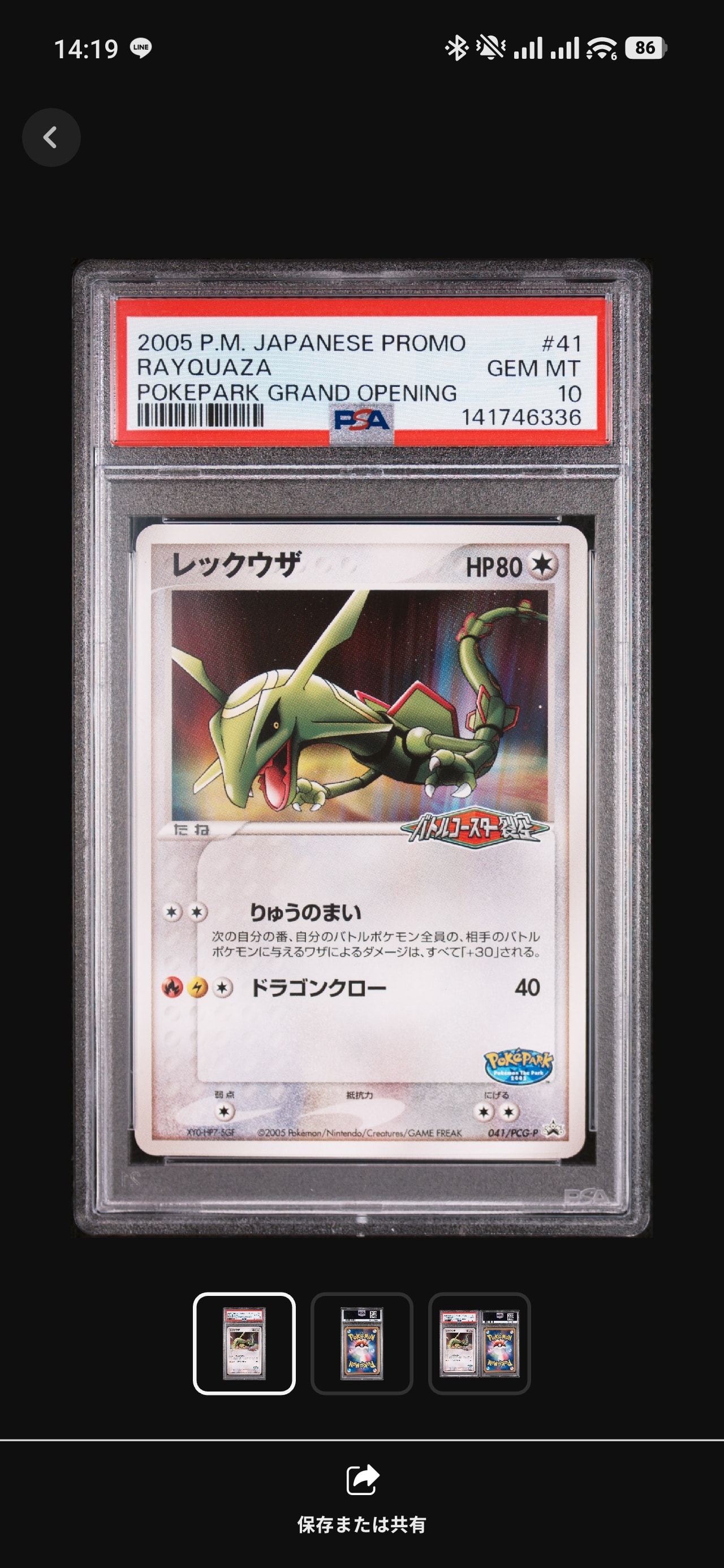 レックウザ P [PCG-P 041](プロモーションカード「ポケパーク ルギアの