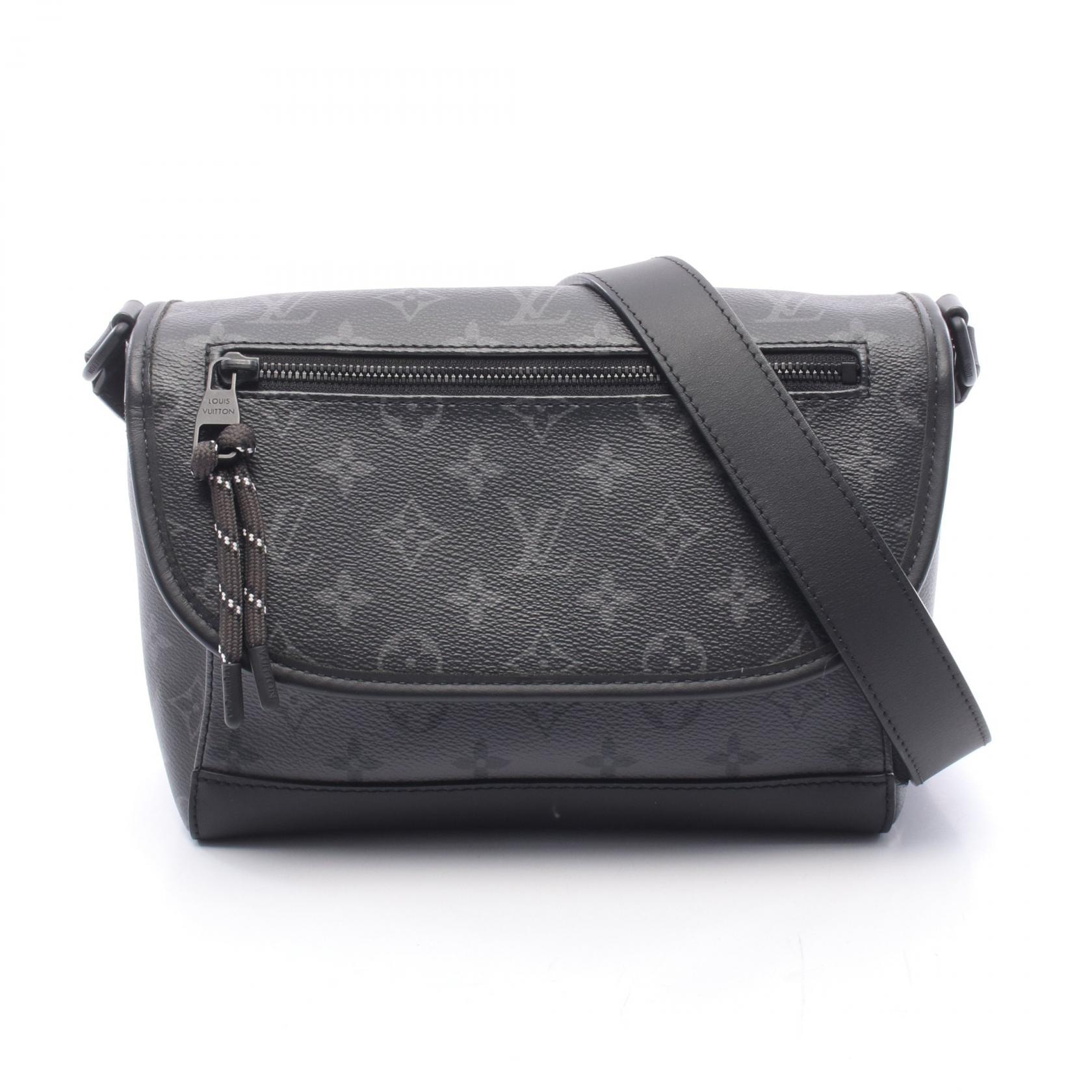 ルイ・ヴィトン LOUIS VUITTON パルス メッセンジャー ショルダーバッグ バッグ PVCコーティングキャンバス レザー モノグラム・エクリプスリバース グレー メンズ ブラック系 / グレー系 M12681 【中古】