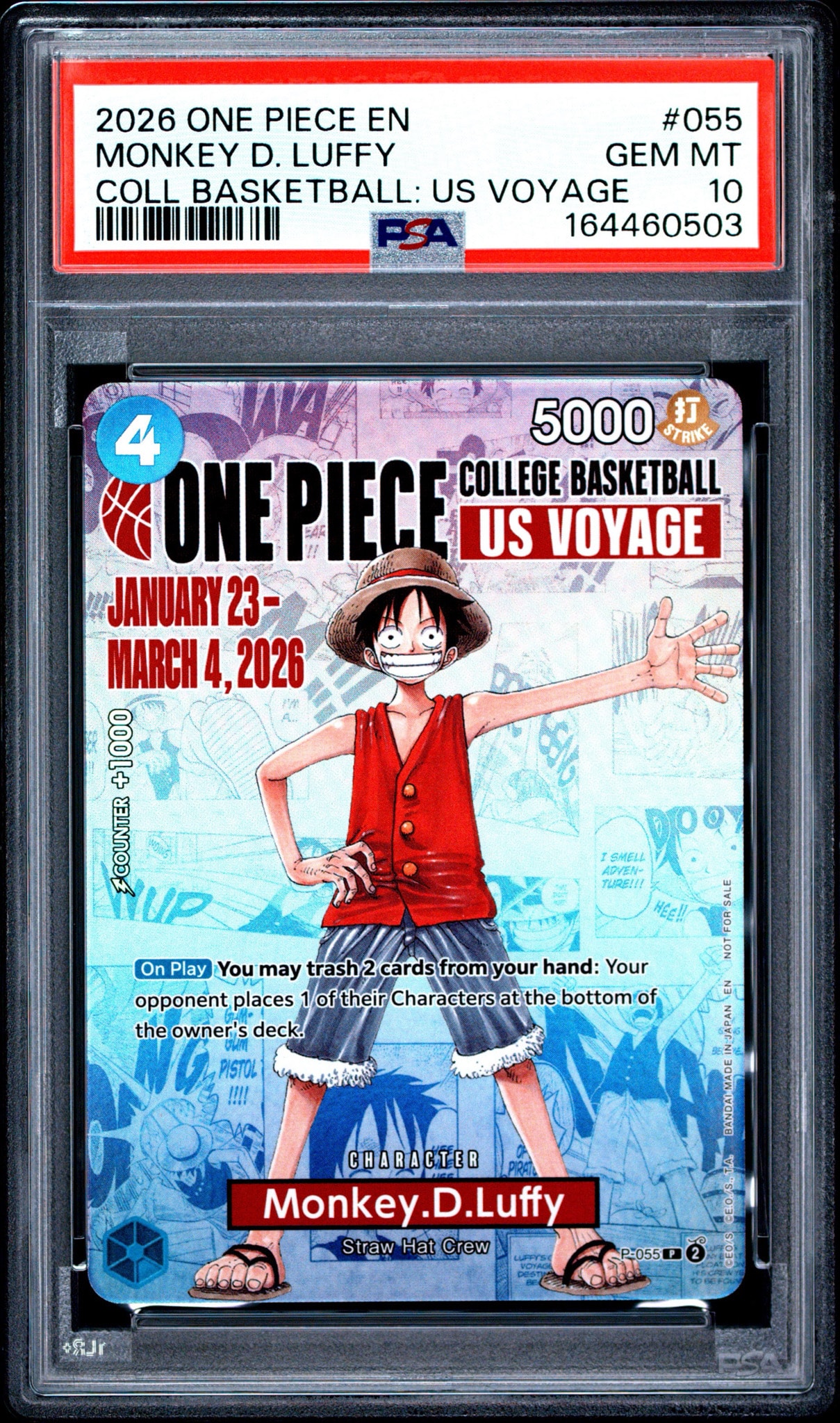 PSA10】モンキー・D・ルフィ：P (開封済) [P-055]【英語版