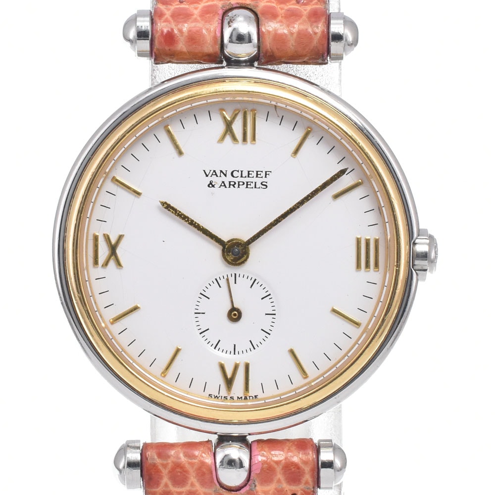 値下 ヴァンクリーフ&アーペル Van Cleef & Arpels 416.604 ラ コレクション YGベゼル ホワイト レディース 腕時計 H#147581