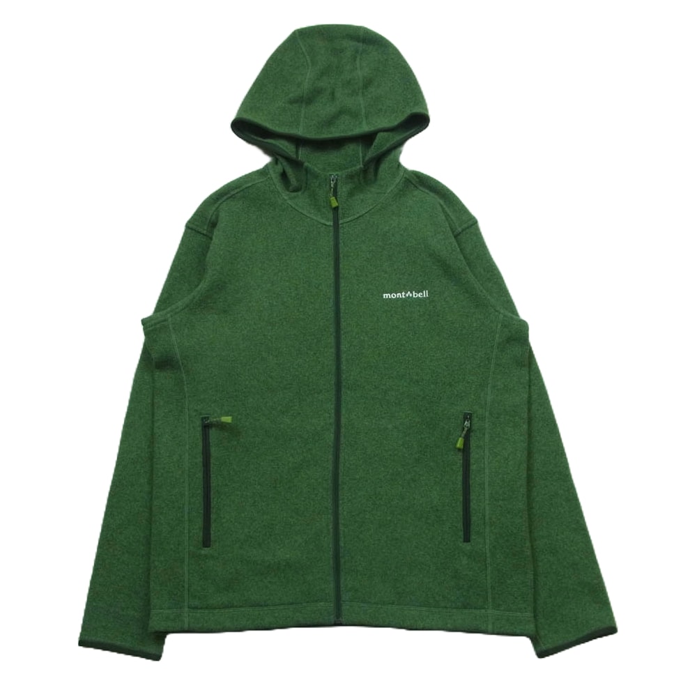 mont-bell モンベル パーカー 1106589 フリース クリマプラス ニット パーカー ベトナム製 グリーン系 L【中古】
