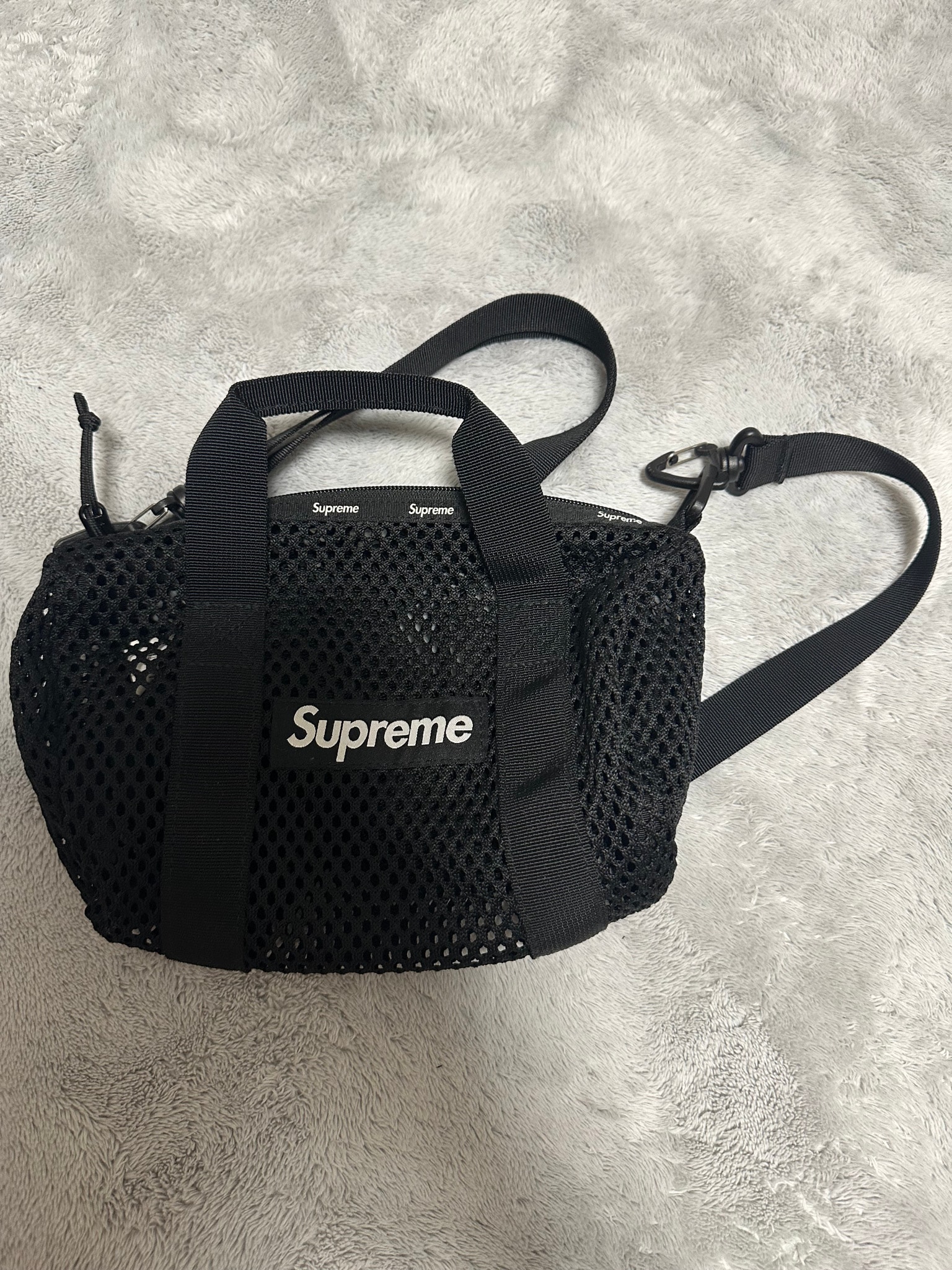 Supreme Mesh Mini Duffle Bag "Black" (23SS)