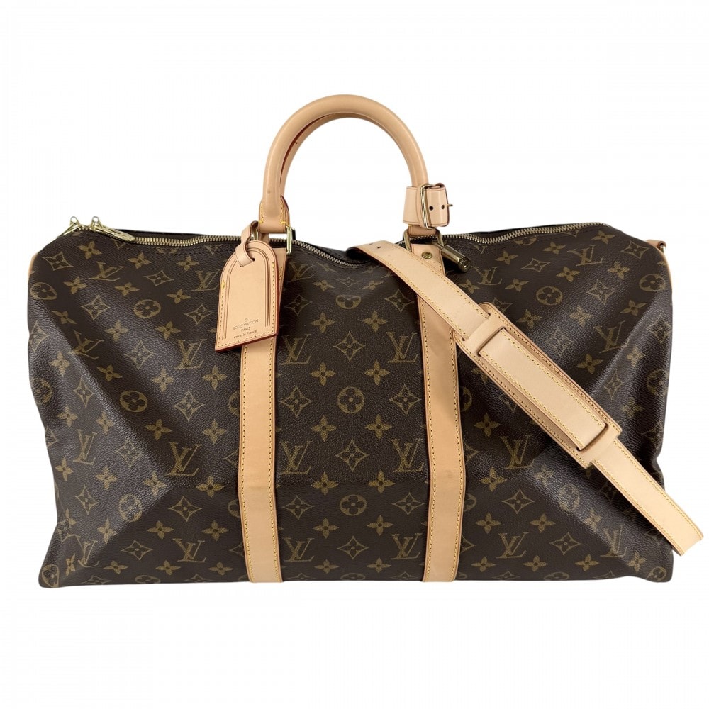 LOUIS VUITTON ルイヴィトン ボストンバッグ キーポルバンドリエール50 2WAY 旅行バッグ 肩掛け 斜め掛け トラベルバッグ ショルダーバッグ M41416    ブラウン 茶 ゴールド金具 レディース【中古品】