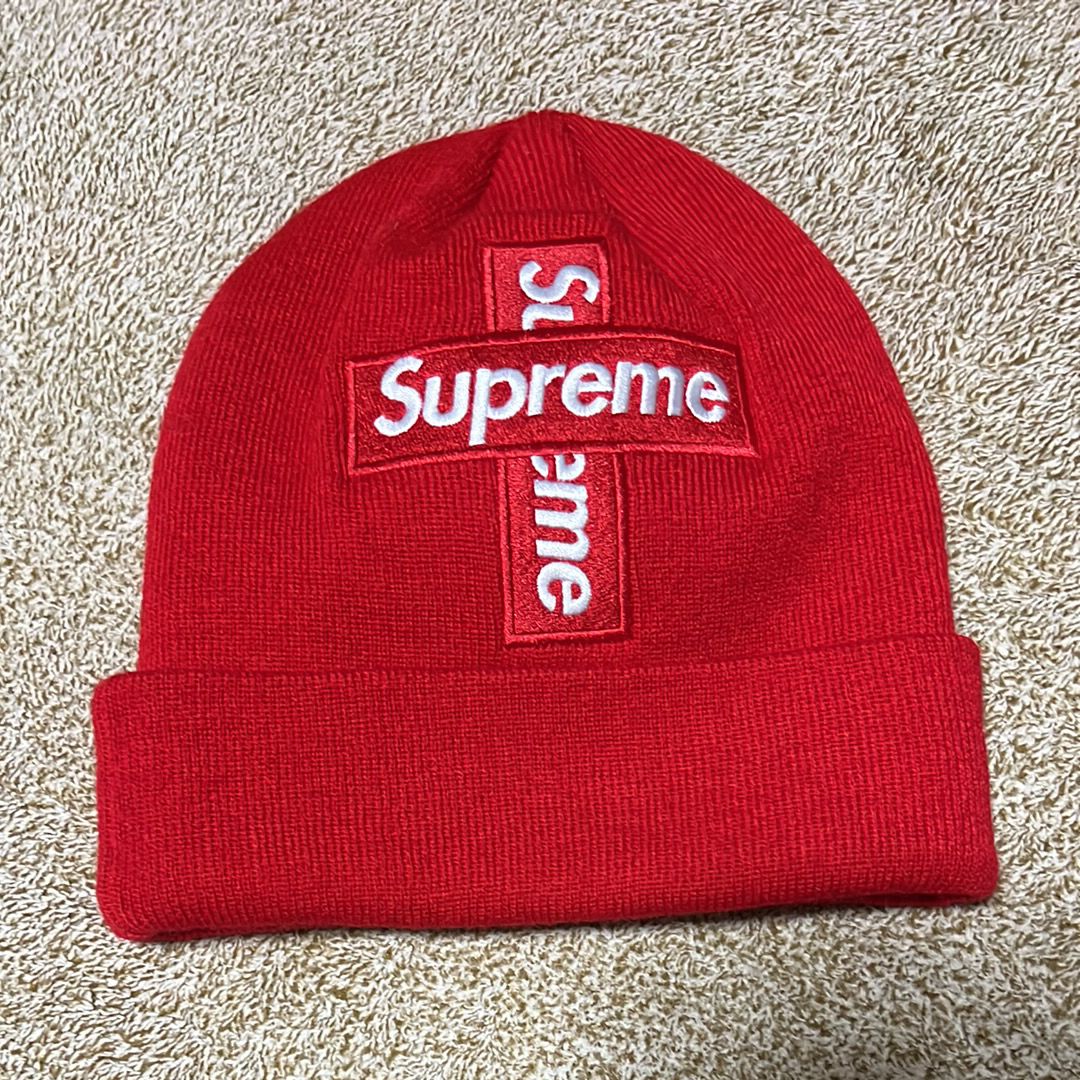 Supreme New Era® Cross Box Logo Beanie "Red"