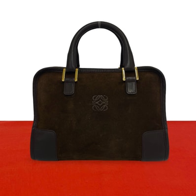 LOEWE ロエベ アマソナ 28 アナグラム スウェード レザー ハンドバッグ ブラウン
20903