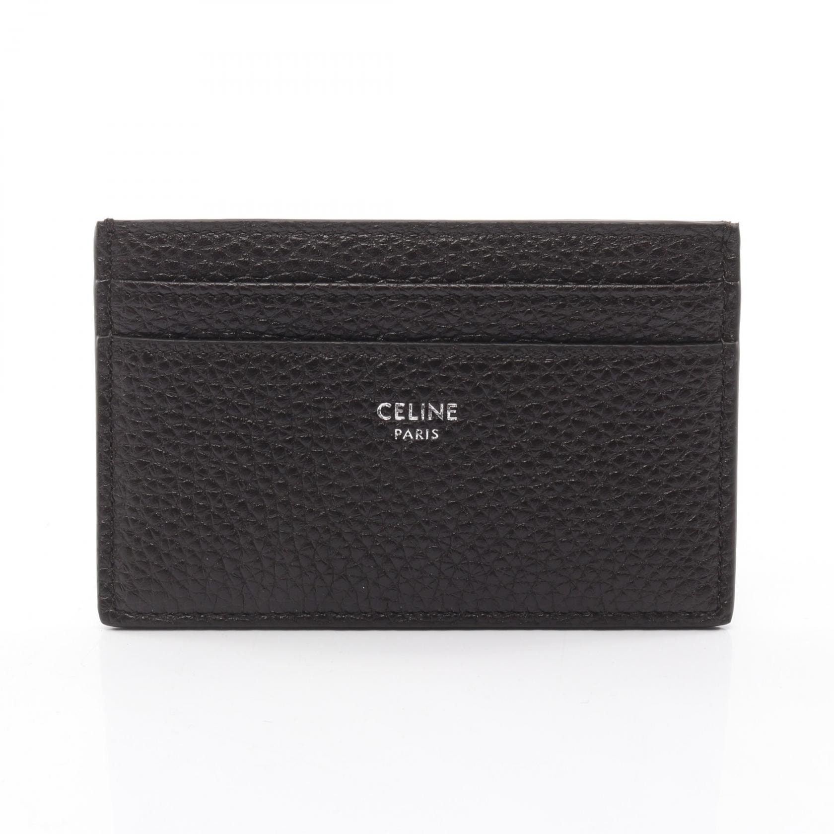 セリーヌ CELINE ミディアム カードホルダー カードケース アクセサリー レザー メンズ レディース ブラウン系 10N763GTH19ES 【新品】