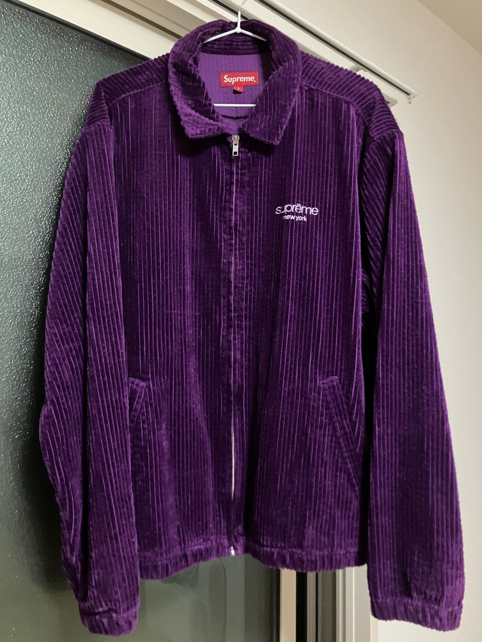 Supreme Wide Wale Corduroy Harrington Jacket "Purple"