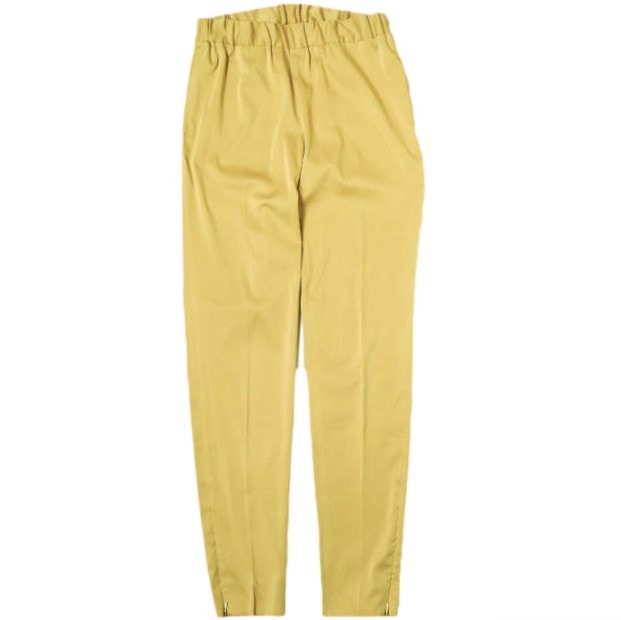 08sircus ゼロエイトサーカス 18SS 日本製 stretch satin zipper pants ストレッチサテンジッパーパンツ S18SL-PT06 1 mustard イージー ボトムス g22420