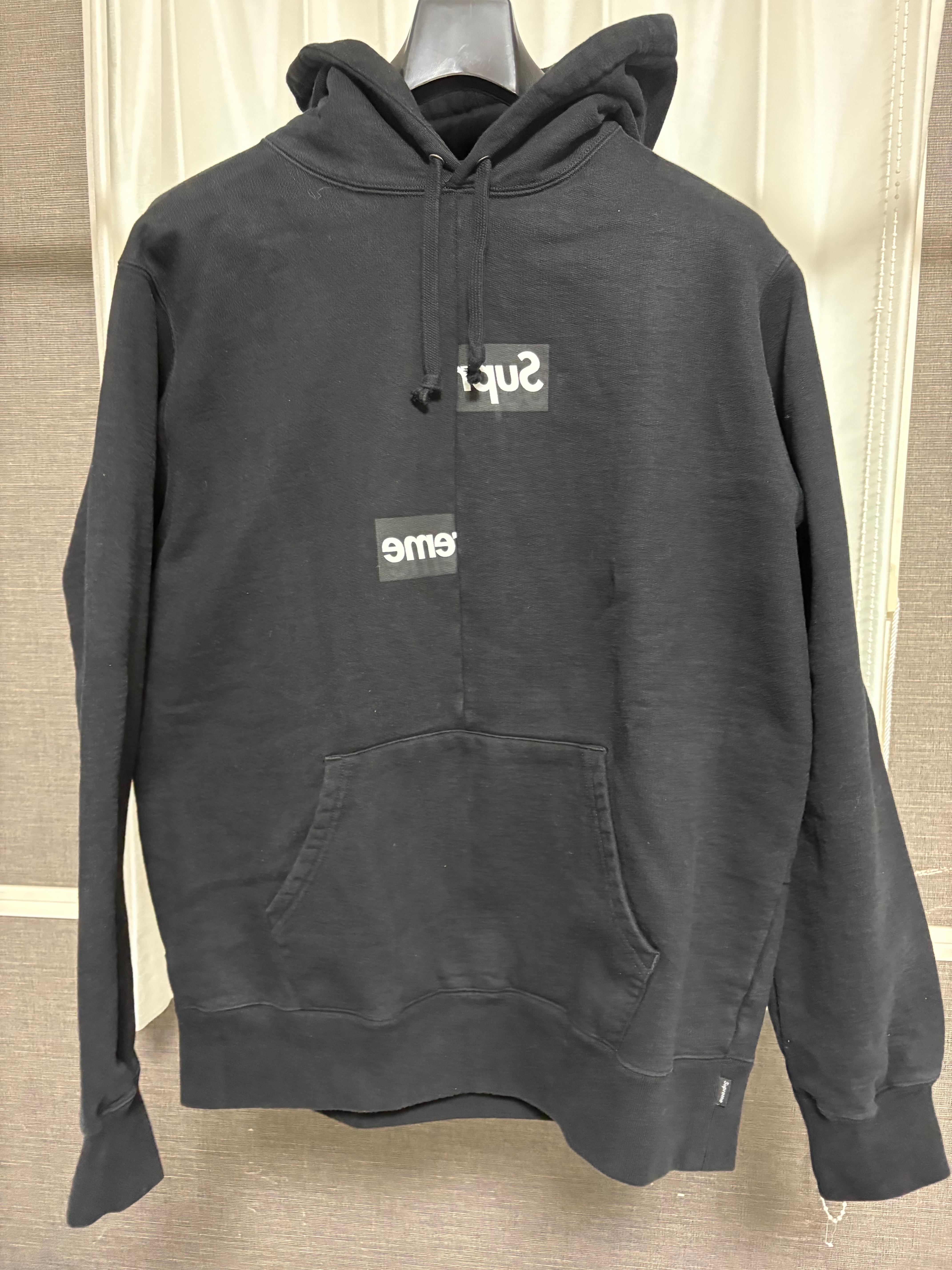 Supreme / Comme des Garçons SHIRT® Split Box Logo Hooded Sweatshirt "Black"