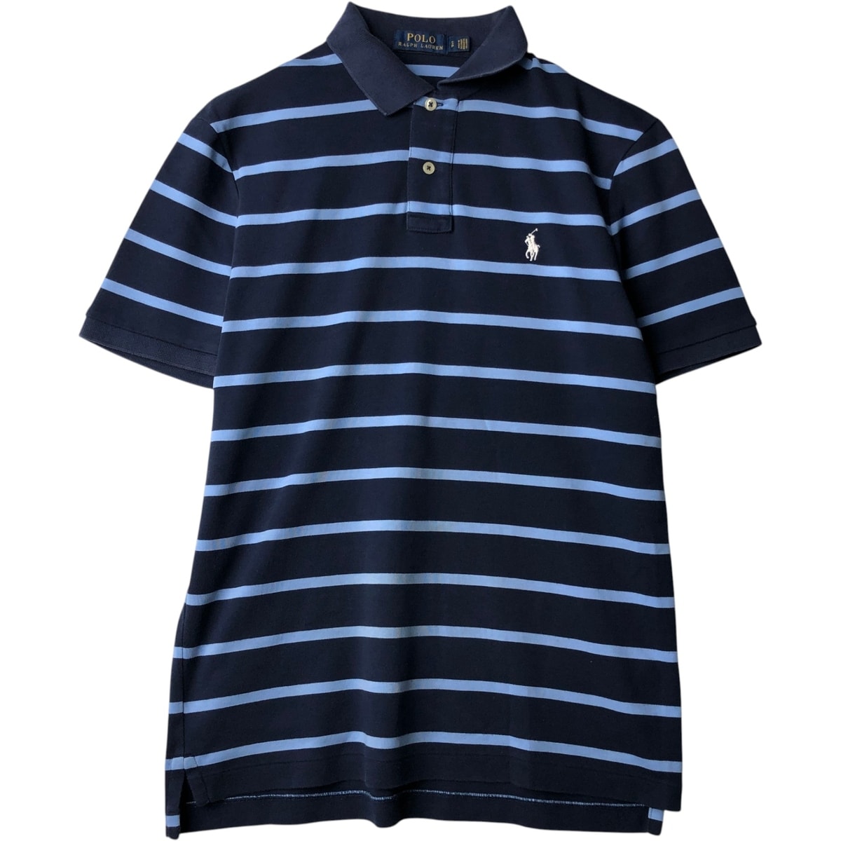 古着 ラルフローレン Ralph Lauren POLO RALPH LAUREN ボーダー柄 マルチボーダー 半袖 ボーダー ポロシャツ メンズS相当/eaa644274