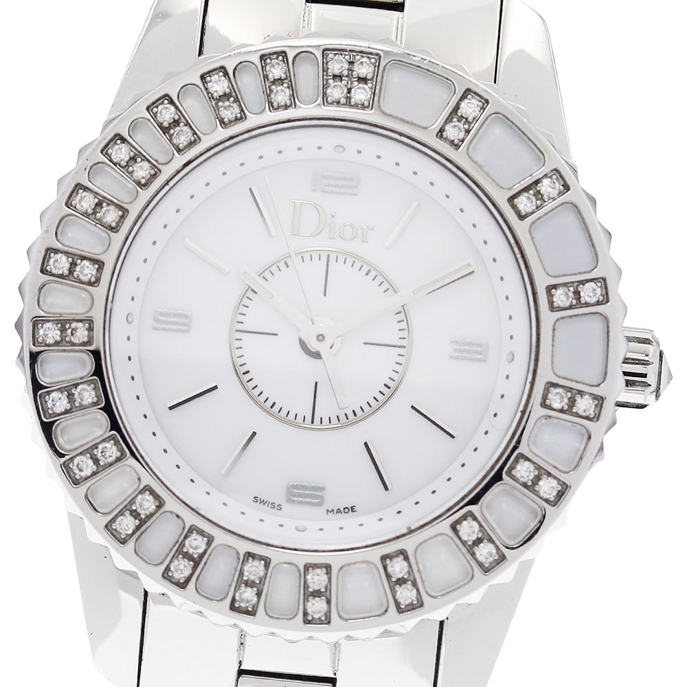 ディオール クリスタル ダイヤベゼル CD112113 レディース 【中古】