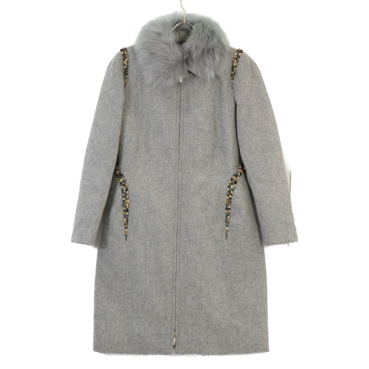 モンクレール 【×ERDEM】ELITA ビジュデザイン ファーカラーダウンロングコート 2