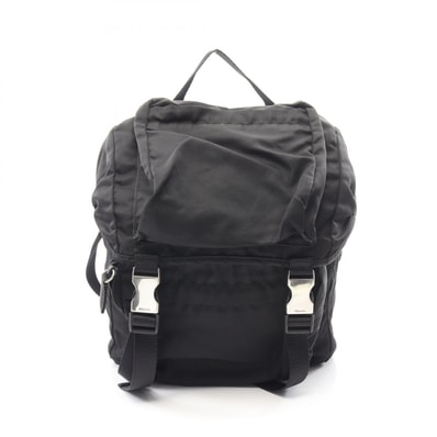 プラダ PRADA リュックサック バックパック バッグ ナイロン レディース ブラック系 【中古】