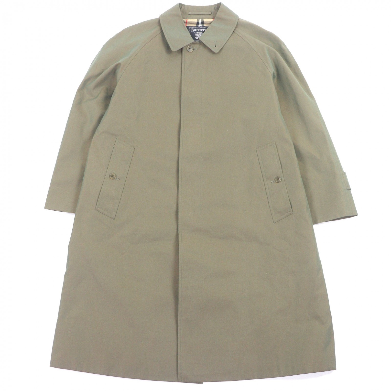 極美品 バーバリー ステンカラーコート 玉虫色 メンズ 90-165-4