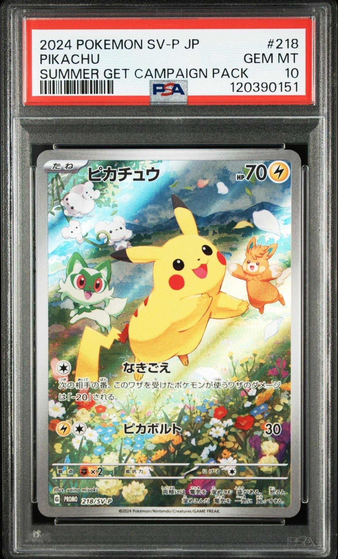 ピカチュウ P [SV-P 218](プロモカードパック「ポケカの夏がキタ!プロモカードGetキャンペーン!」)