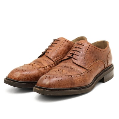 【SALE】Paraboot パラブーツ シューズ レザー ウィングチップ フルブローグ メダリオン ダービー 外羽根式 グレインレザー シボ革 ノルヴェージャン製法 ドレス 革靴 メンズ サイズ 8 ブラウン 茶色 フランス製