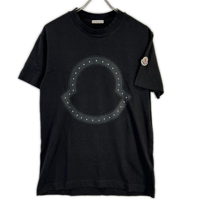 モンクレール 21年 ブラック スタッズ Tシャツ XS
