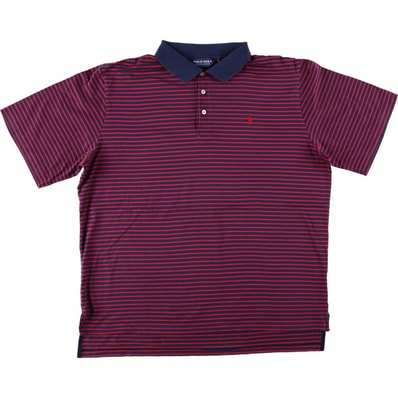 古着 ラルフローレン Ralph Lauren POLO GOLF ポロゴルフ 半袖 ボーダー ポロシャツ メンズXL相当/eaa644600