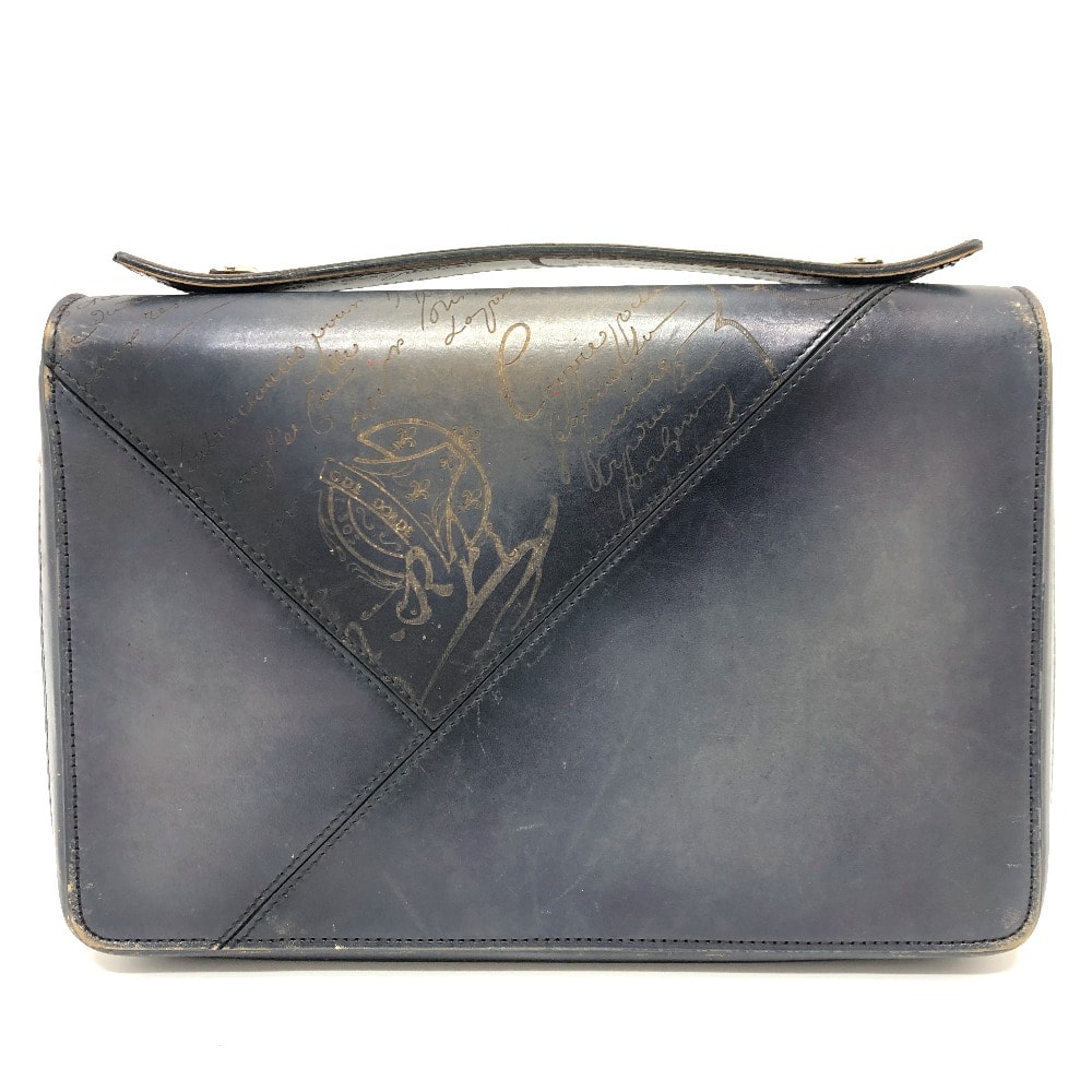 ベルルッティ Berluti イタウバワイド カリグラフィ トラベルウォレット 長財布 財布 ウォレット 長財布 レザー ブラック