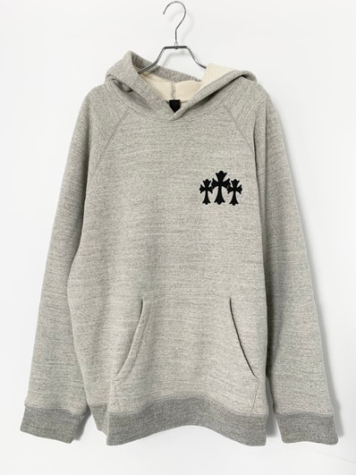 Chrome Hearts CH Logo Cemetery Cross Hoodie "Gray"