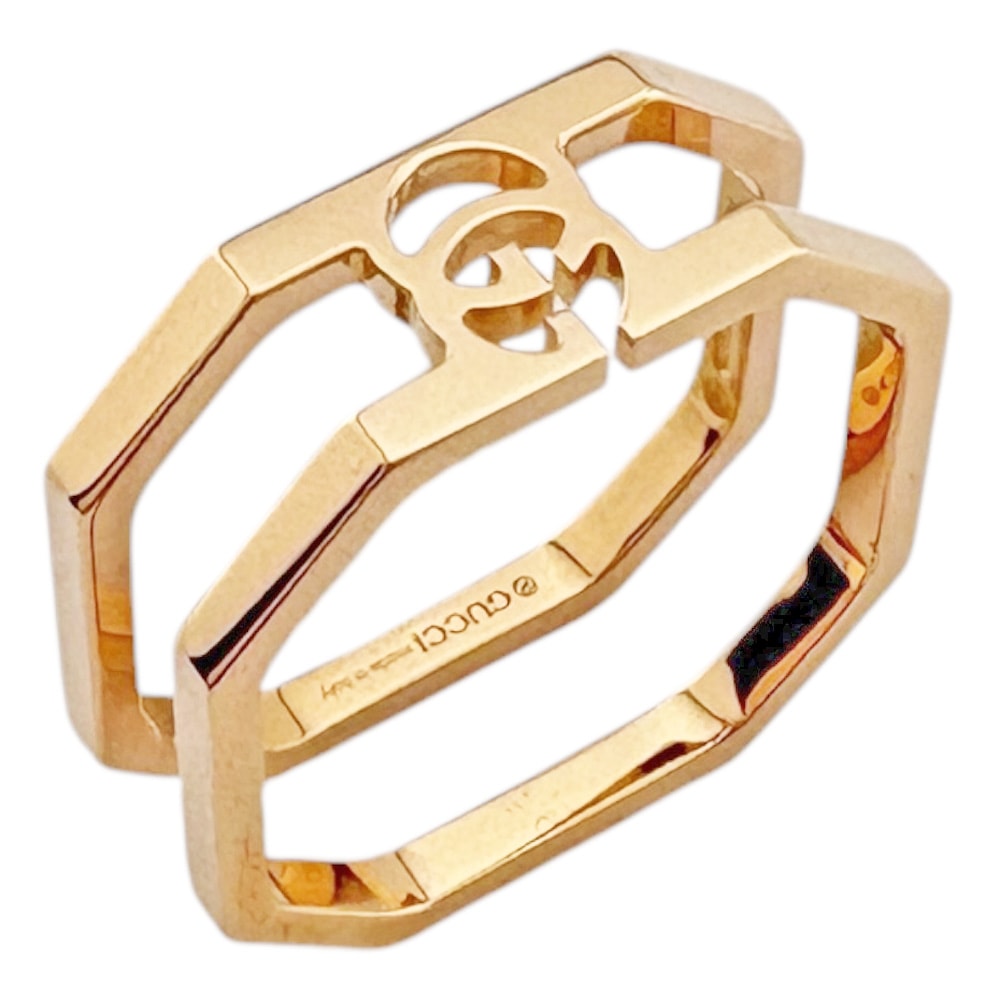 グッチ オクタゴナル リング 指輪 11号 18金 K18ピンクゴールド レディース GUCCI  中古