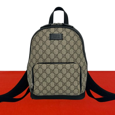 GUCCI グッチ GGスプリーム レザー ポリウレタン リュックサック ベージュ
70853