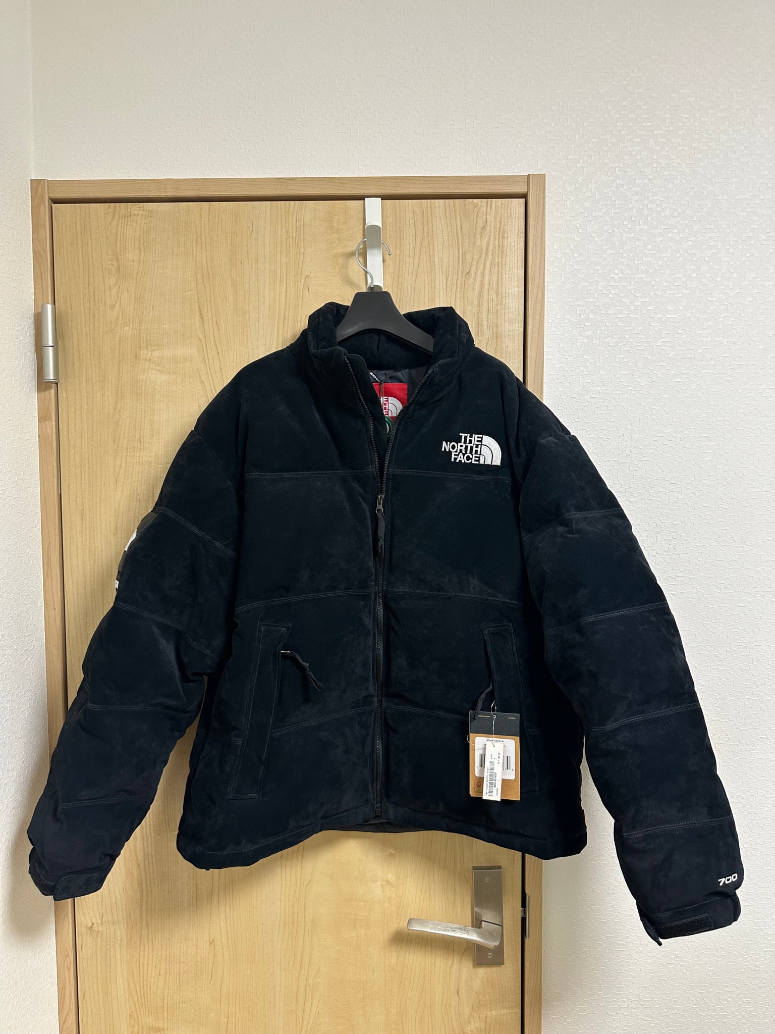 Supreme x The North Face Suede Nuptse Jacket "Black"