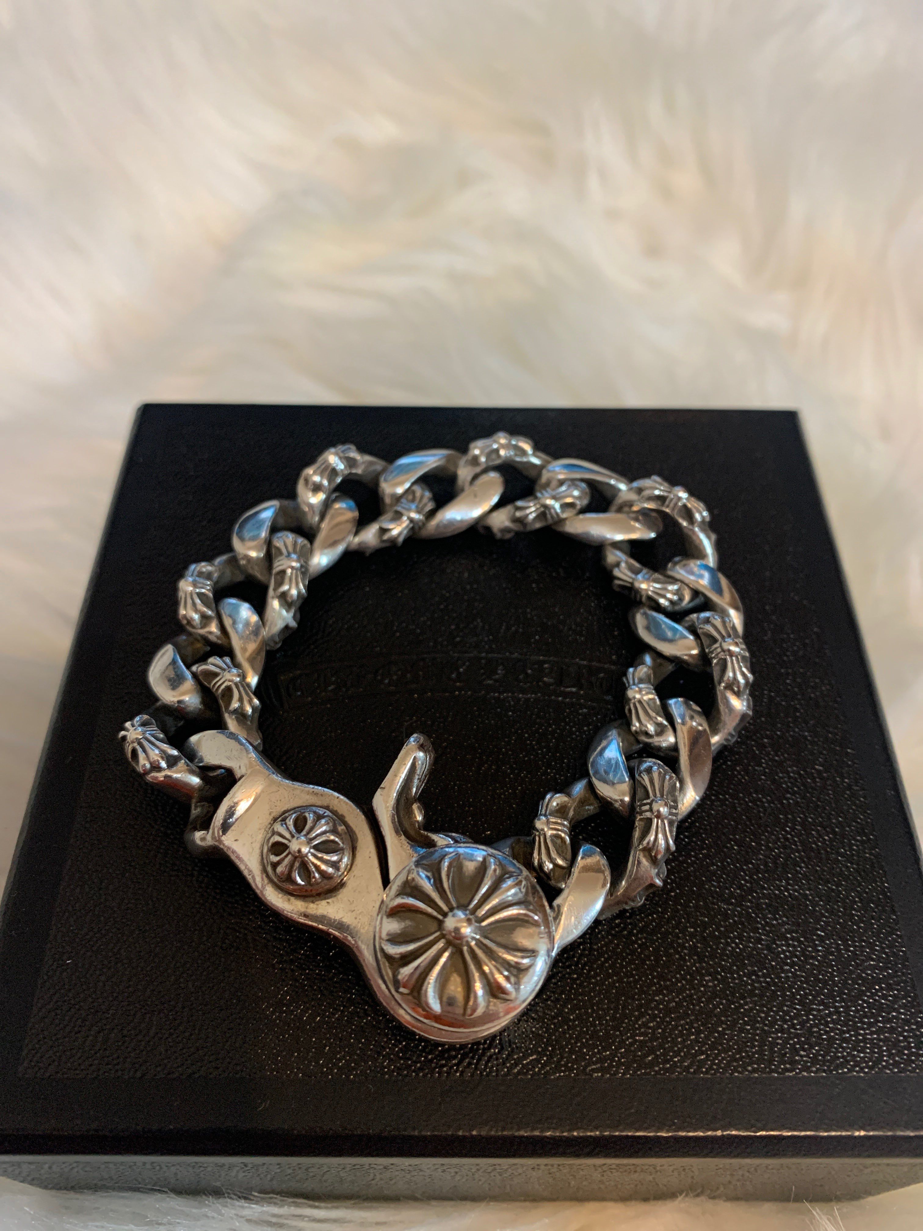 Chrome Hearts Fancy Link Bracelet / Clip "Silver"
