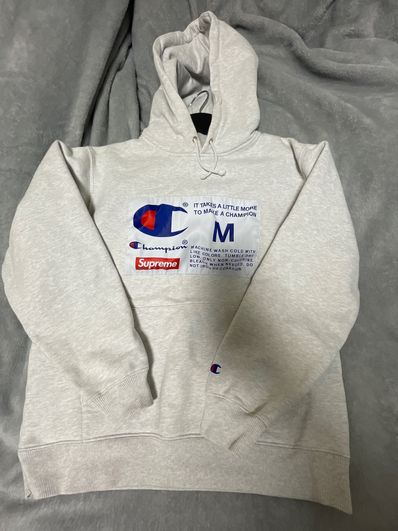 Supreme / Champion® Label Hooded Sweatshirt "Grey"