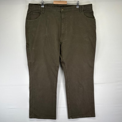 古着 ディッキーズ Dickies ワークパンツ ワンポイントロゴ 長ズボン 大きいサイズ ダック ペインター w44 L30 グリーン系 メンズ