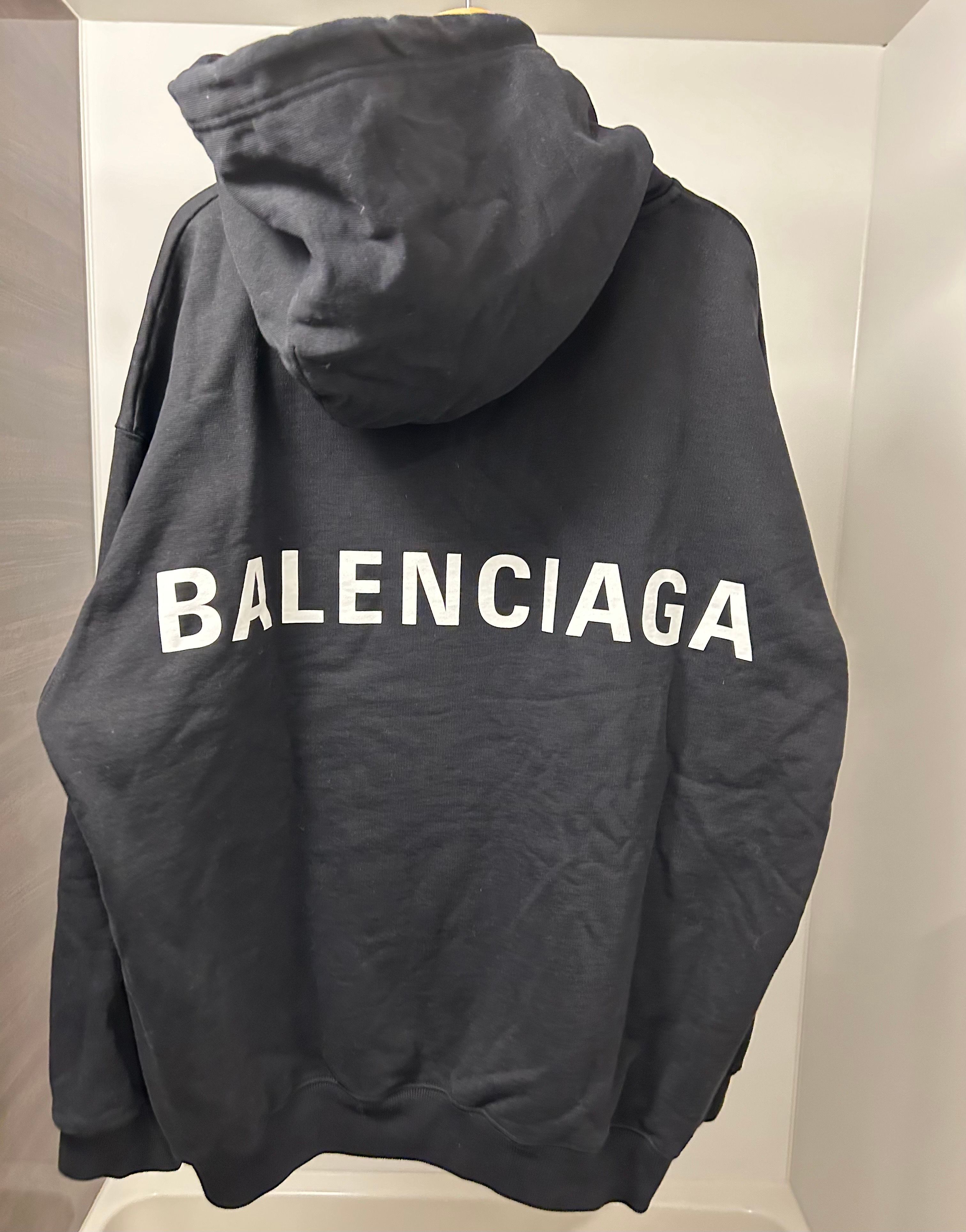 Balenciaga Logo Hoodie Medium Fit "Black"
